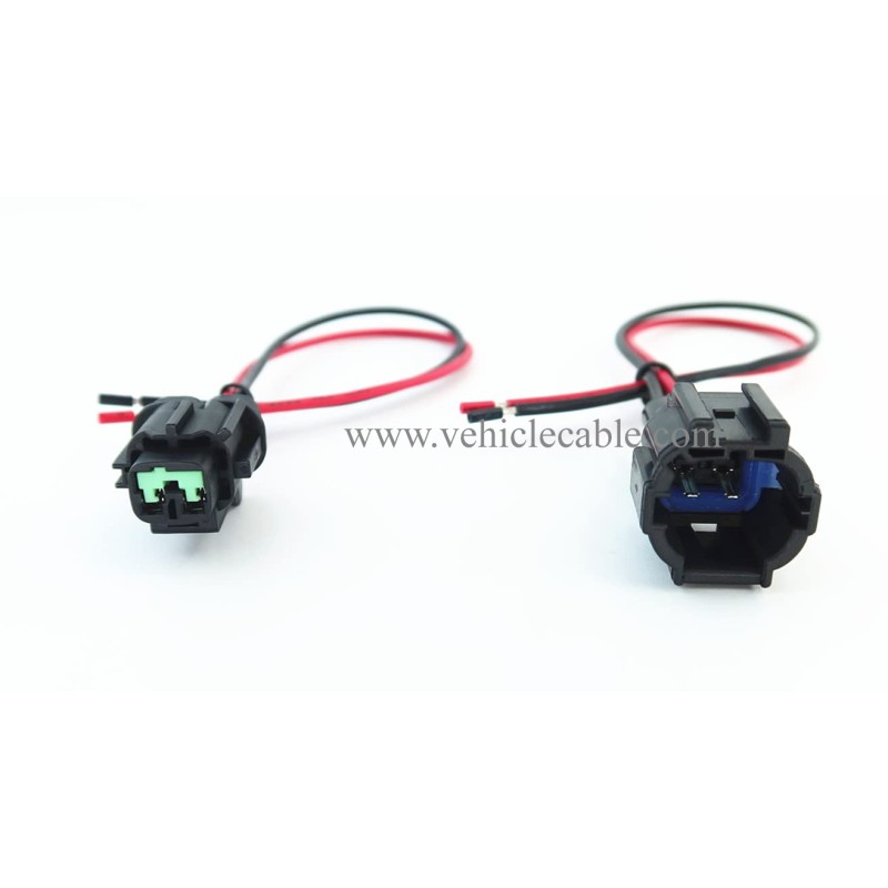 2pin Male and Female Wire Harenss Cable Ambient Temperature Sensor Connector Pigtail Compatible with Nissan 2002-2021 1B858, 6185-0865, 6918-1774 