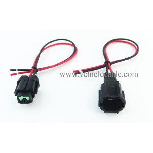 2pin Male and Female Wire Harenss Cable Ambient Temperature Sensor Connector Pigtail Compatible with Nissan 2002-2021 1B858, 6185-0865, 6918-1774 