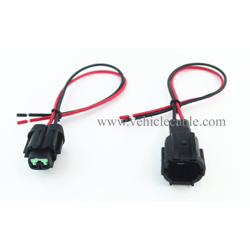 2pin Male and Female Wire Harenss Cable Ambient Temperature Sensor Connector Pigtail Compatible with Nissan 2002-2021 1B858, 6185-0865, 6918-1774 