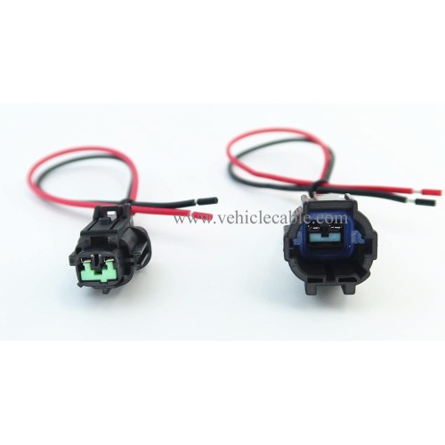 2pin Male and Female Wire Harenss Cable Ambient Temperature Sensor Connector Pigtail Compatible with Nissan 2002-2021 1B858, 6185-0865, 6918-1774