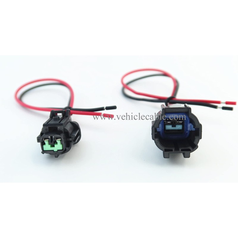 2pin Male and Female Wire Harenss Cable Ambient Temperature Sensor Connector Pigtail Compatible with Nissan 2002-2021 1B858, 6185-0865, 6918-1774 