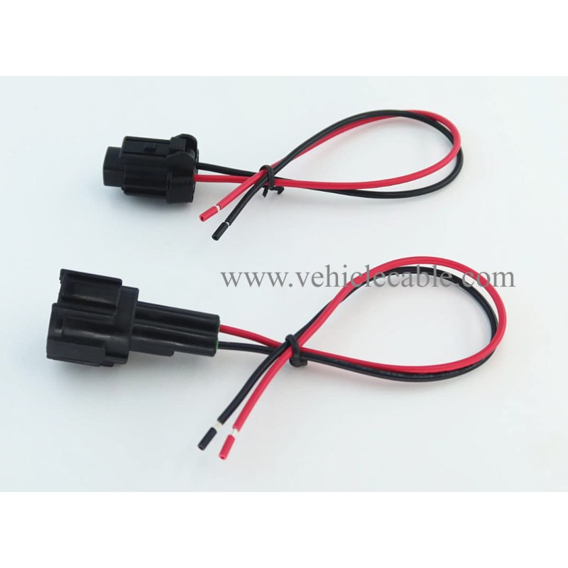2pin Male and Female Wire Harenss Cable Ambient Temperature Sensor Connector Pigtail Compatible with Nissan 2002-2021 1B858, 6185-0865, 6918-1774 