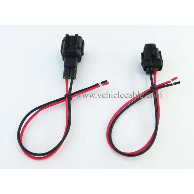 2pin Male and Female Wire Harenss Cable Ambient Temperature Sensor Connector Pigtail Compatible with Nissan 2002-2021 1B858, 6185-0865, 6918-1774 