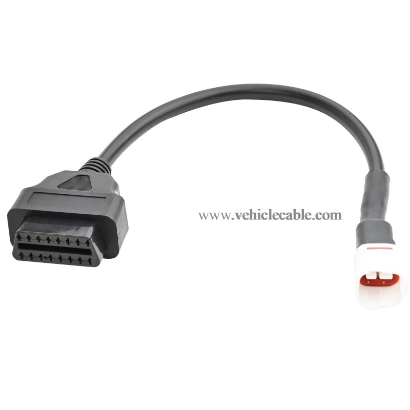 OLLGGEN Motorcycle 4 Pin Diagnostic Cable, OBD 16 Pin to 4 Pin Diagnostic Scanner Adapter Compatible with Ya-maha 