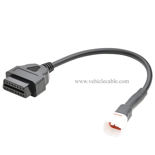 OLLGGEN Motorcycle 4 Pin Diagnostic Cable, OBD 16 Pin to 4 Pin Diagnostic Scanner Adapter Compatible with Ya-maha