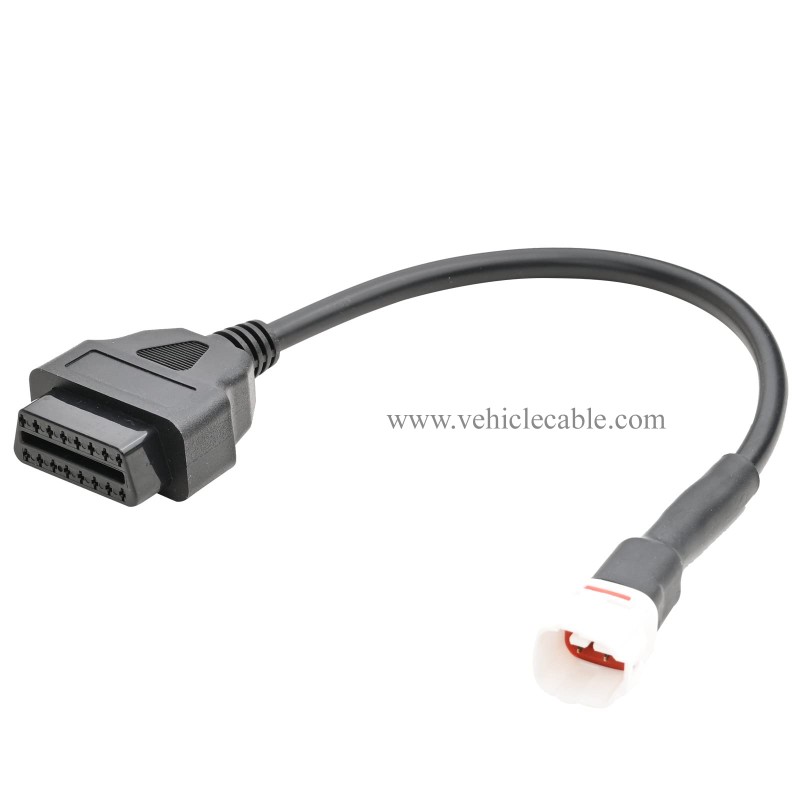 OLLGGEN Motorcycle 4 Pin Diagnostic Cable, OBD 16 Pin to 4 Pin Diagnostic Scanner Adapter Compatible with Ya-maha 