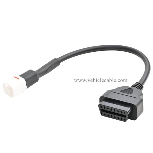 OLLGGEN Motorcycle 4 Pin Diagnostic Cable, OBD 16 Pin to 4 Pin Diagnostic Scanner Adapter Compatible with Ya-maha