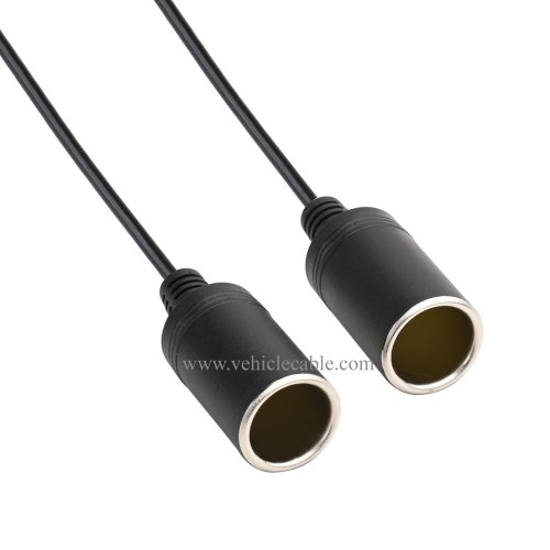 OLLGEN 50cm/1.64ft Right Angle OBD2 Male to Cigarette Lighter Dual Female Connector with Switch Vehicle Car Memory Saver Power Supply Cable