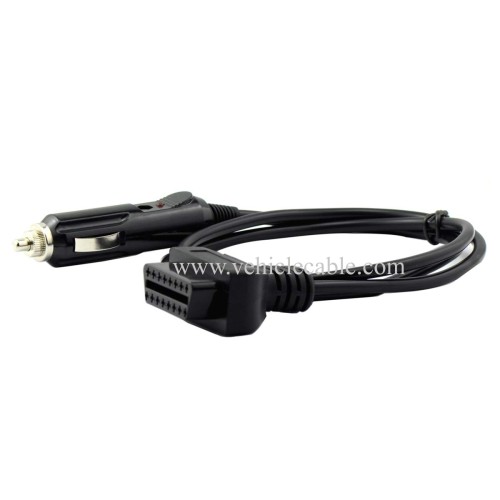 OLLGEN Auto Car OBD2 Vehicle ECU Emergency Power Cable,1M Car Memory Saver Cigarette Lighter for 12V DC Power Supply