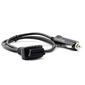 OLLGEN Auto Car OBD2 Vehicle ECU Emergency Power Cable,1M Car Memory Saver Cigarette Lighter for 12V DC Power Supply 