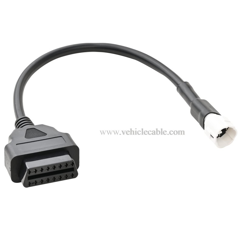 OLLGGEN Motorcycle 3 Pin Diagnostic Cable, OBD 16 Pin to 3 Pin Diagnostic Scanner Adapter Compatible with Ya-maha 