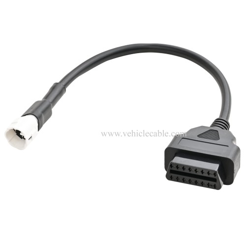 OLLGGEN Motorcycle 3 Pin Diagnostic Cable, OBD 16 Pin to 3 Pin Diagnostic Scanner Adapter Compatible with Ya-maha