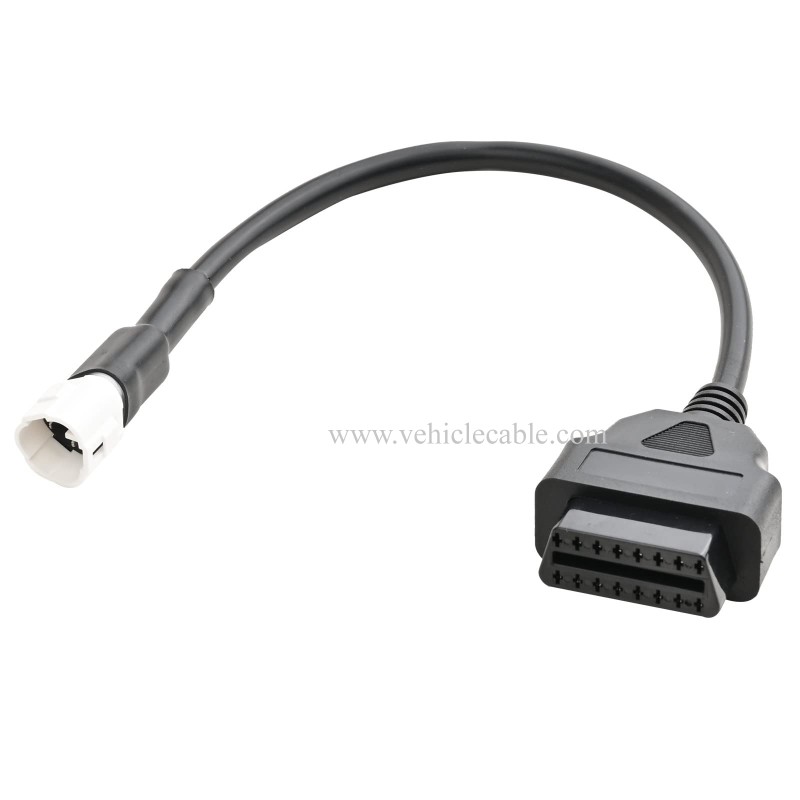OLLGGEN Motorcycle 3 Pin Diagnostic Cable, OBD 16 Pin to 3 Pin Diagnostic Scanner Adapter Compatible with Ya-maha 