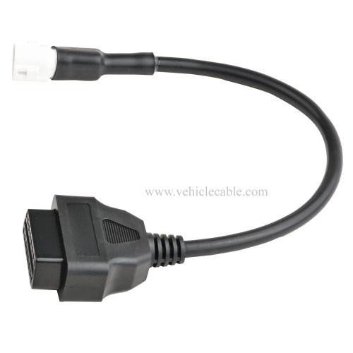 OLLGGEN Motorcycle 3 Pin Diagnostic Cable, OBD 16 Pin to 3 Pin Diagnostic Scanner Adapter Compatible with Ya-maha