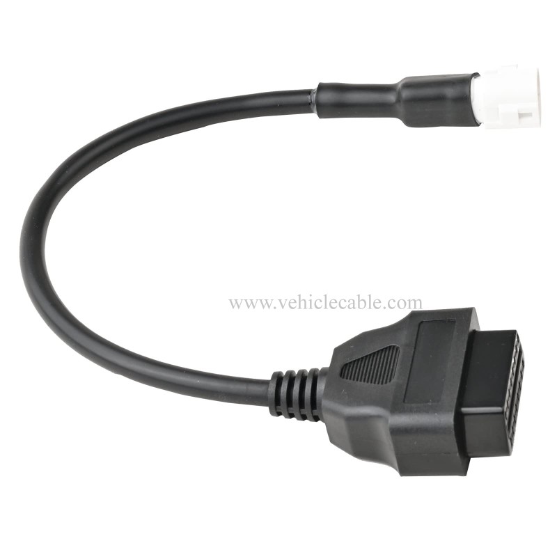 OLLGGEN Motorcycle 3 Pin Diagnostic Cable, OBD 16 Pin to 3 Pin Diagnostic Scanner Adapter Compatible with Ya-maha 