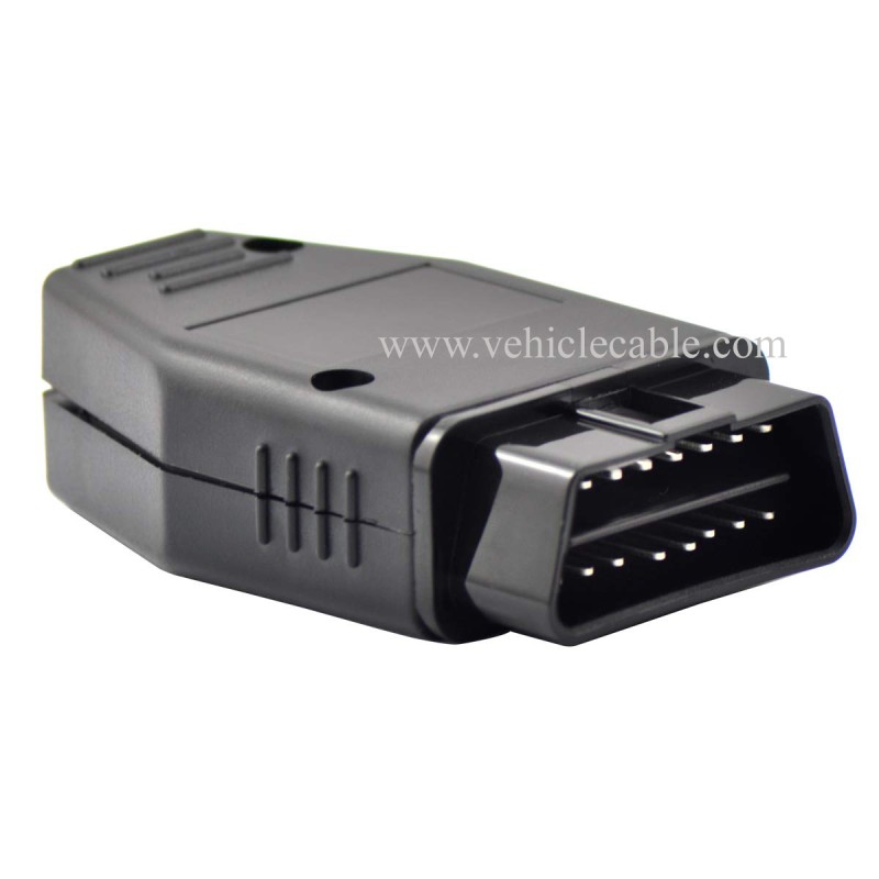 OLLGEN Auto Car OBD2 16 Pin Connector, 16 Pin Male Connector Adapter, Standard 16 Pin Male Plug, OBD Shell, OBDII PCB Diagnostic Tool (Black) 