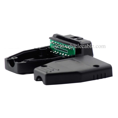 OLLGEN Auto Car OBD2 16 Pin Connector, 16 Pin Male Connector Adapter, Standard 16 Pin Male Plug, OBD Shell, OBDII PCB Diagnostic Tool (Black)