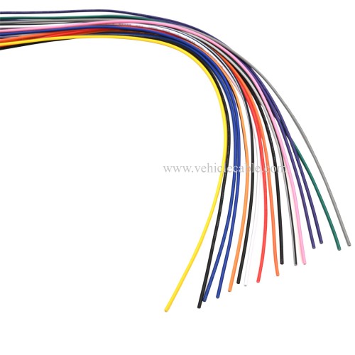 OLLGEN Universal Full 16 Pin J1962F OBD2 Female Connecto Fixed Harness Assembled Adapter Plug Dash Port with DIY Colorful Cables 12"/30cm