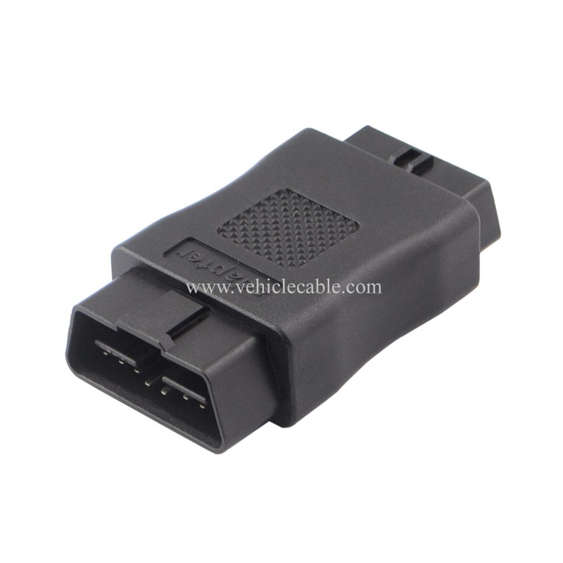 OLLGEN OBD2 OBDII Full 16 Pin Male to Female OBD Cable Splitter Converter Adapter for Diagnostic Port Extender (Black) 