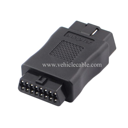 OLLGEN OBD2 OBDII Full 16 Pin Male to Female OBD Cable Splitter Converter Adapter for Diagnostic Port Extender (Black)