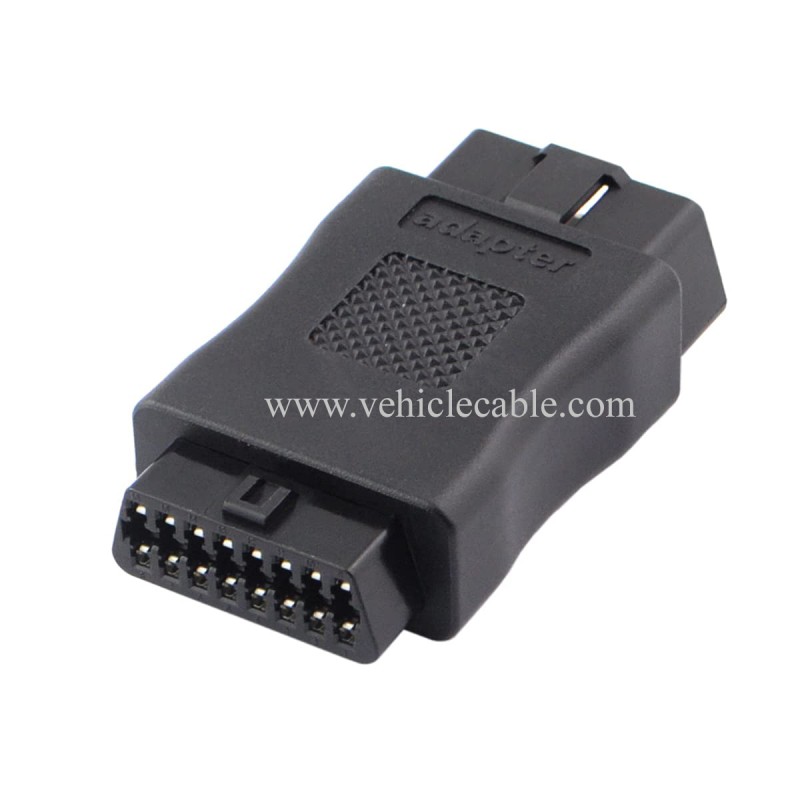 OLLGEN OBD2 OBDII Full 16 Pin Male to Female OBD Cable Splitter Converter Adapter for Diagnostic Port Extender (Black) 