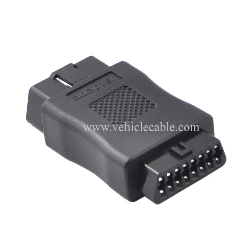 OLLGEN OBD2 OBDII Full 16 Pin Male to Female OBD Cable Splitter Converter Adapter for Diagnostic Port Extender (Black)