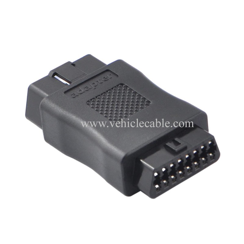 OLLGEN OBD2 OBDII Full 16 Pin Male to Female OBD Cable Splitter Converter Adapter for Diagnostic Port Extender (Black) 