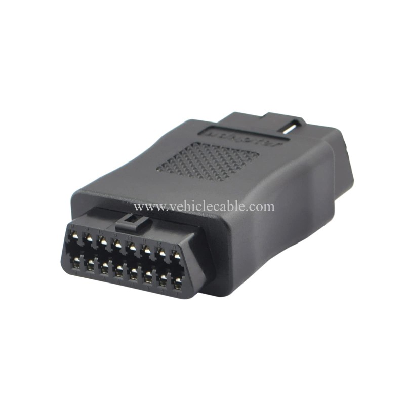 OLLGEN OBD2 OBDII Full 16 Pin Male to Female OBD Cable Splitter Converter Adapter for Diagnostic Port Extender (Black) 