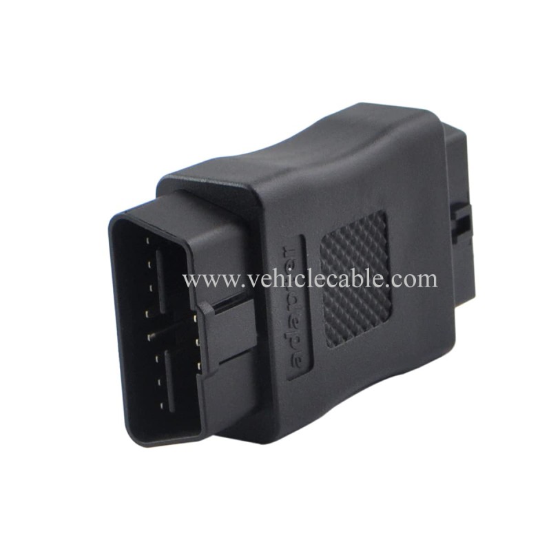 OLLGEN OBD2 OBDII Full 16 Pin Male to Female OBD Cable Splitter Converter Adapter for Diagnostic Port Extender (Black) 