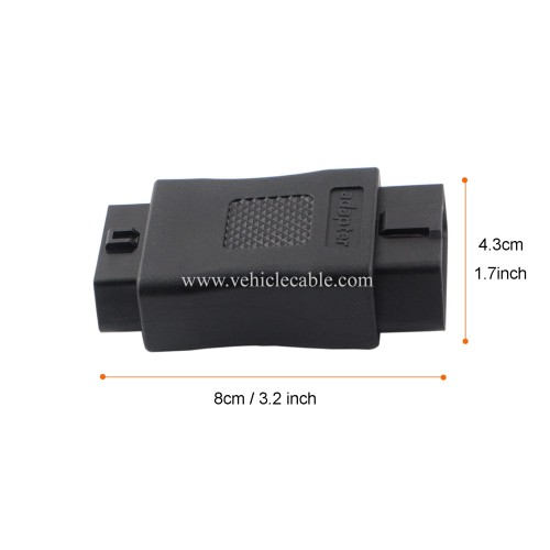 OLLGEN OBD2 OBDII Full 16 Pin Male to Female OBD Cable Splitter Converter Adapter for Diagnostic Port Extender (Black)