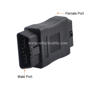 OLLGEN OBD2 OBDII Full 16 Pin Male to Female OBD Cable Splitter Converter Adapter for Diagnostic Port Extender (Black) 