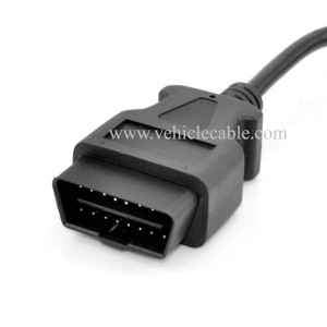 OLLGEN 1.6ft/50cm OBD2 Splitter Cable,3 Way OBD-II Extension Cable,Full 16 Pin OBD Splitter 1 to 3 Female Y Cable Car Diagnostic Extender Cord Adapter (Black) 