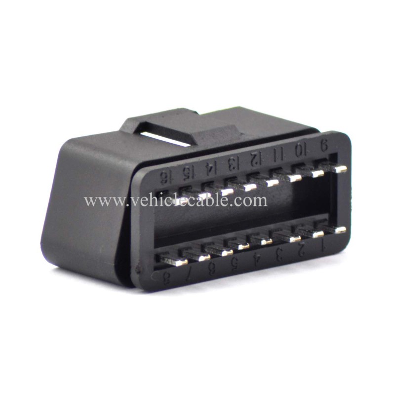 OLLGEN 16 Pin OBD 2 OBDII Male Connector OBD2 16 pin Adaptor J1962 Connector OBDII Plug with Screws Car Diagnostic Cable Connector (OBD Male Plug) 