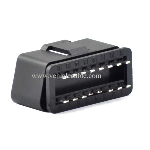 OLLGEN 16 Pin OBD 2 OBDII Male Connector OBD2 16 pin Adaptor J1962 Connector OBDII Plug with Screws Car Diagnostic Cable Connector (OBD Male Plug) 