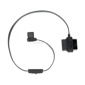 OLLGEN 60cm OBD II OBD2 16 Pin Car Diagnostic Splitter Cord Male to Dual Female Extension Cable Adapter with Power Switch 