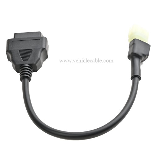 OLLGEN 4 Pin to OBD 16 Pin Motorbike OBD II Adapter,Motorcycle OBD2 Diagnostic Cable 30cm 12"