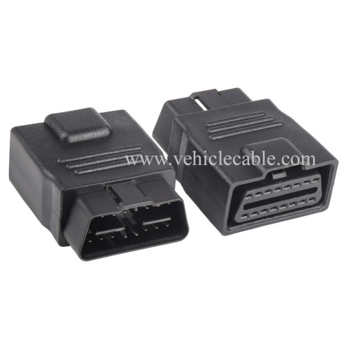OLLGEN Mini Size OBD2 OBDII Full 16 Pin Male to Female Adapter Diagnostic Extender OBD Port Extension Connector Converter for Car Repair Shop or Testing Institution