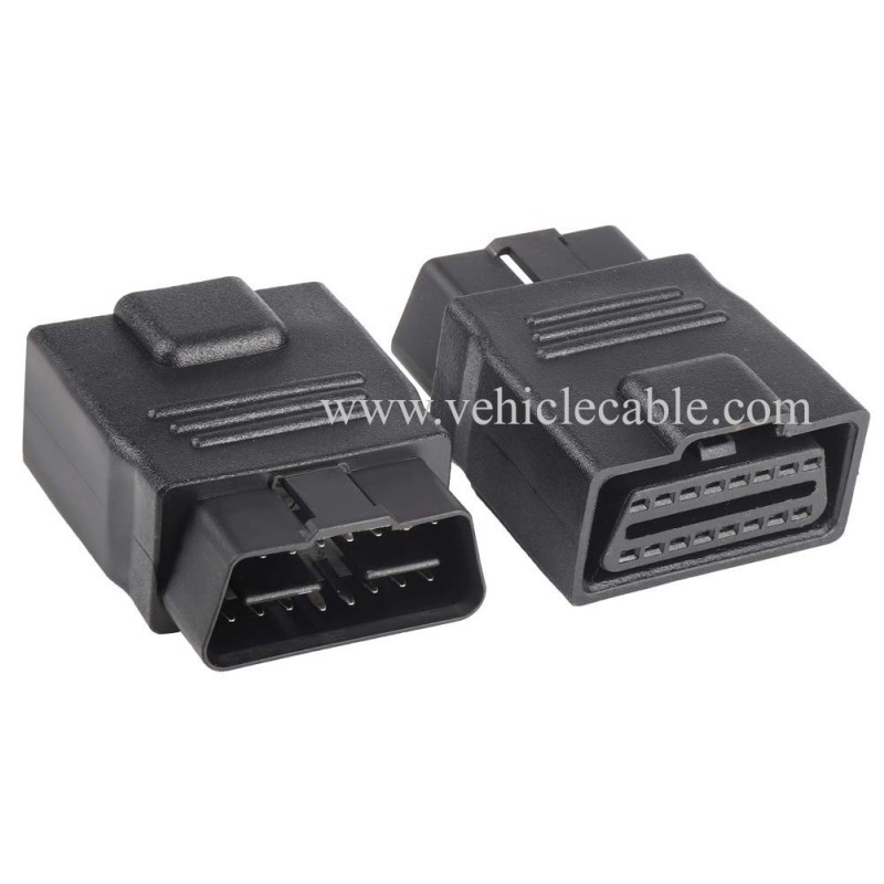 OLLGEN Mini Size OBD2 OBDII Full 16 Pin Male to Female Adapter Diagnostic Extender OBD Port Extension Connector Converter for Car Repair Shop or Testing Institution 