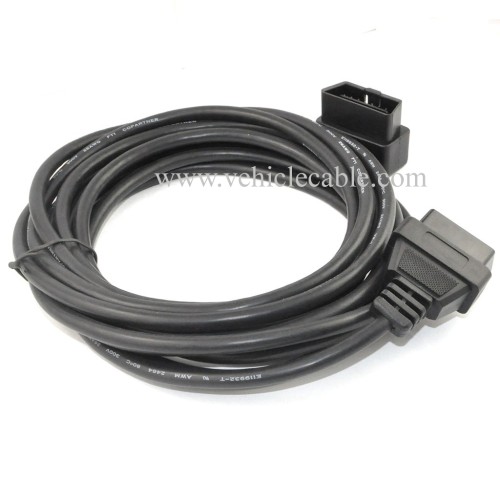 OLLGEN 5M/16.4ft OBD II Cable OBD2 16 Pin Right/Left Angle Male to Female OBD Extenstion Cable for Car Auto Diagnostic Extender Cord Adapter