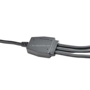 OLLGEN 1.64ft Feet 50cm 1.64ft OBD II OBD2 16 Pin Male Splitter to 3 Female Extension Cable Car Diagnostic Extender Cord Adapter 