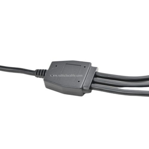 OLLGEN 1.64ft Feet 50cm 1.64ft OBD II OBD2 16 Pin Male Splitter to 3 Female Extension Cable Car Diagnostic Extender Cord Adapter