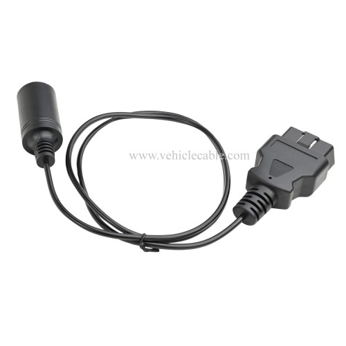 OLLGEN 1M/3.3ft OBD2 Male to Cigarette Lighter Female Connector Vehicle Car Memory Saver Power Supply Cable