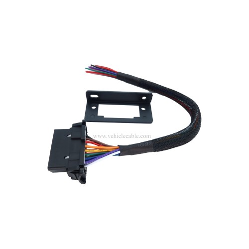 OBD2 J1962 Female to Open Pigtail Cable Bracket OBDii Port Replacement Cable 1ft/30cm