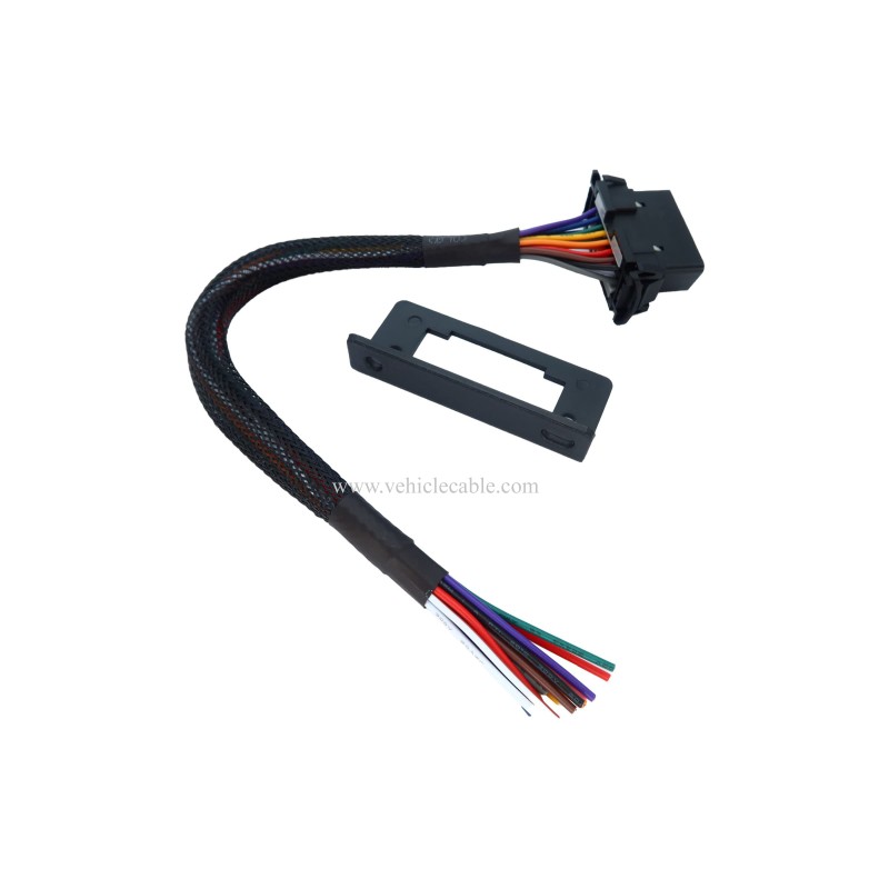OBD2 J1962 Female to Open Pigtail Cable Bracket OBDii Port Replacement Cable 1ft/30cm 
