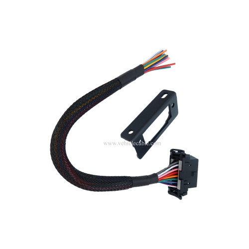 OBD2 J1962 Female to Open Pigtail Cable Bracket OBDii Port Replacement Cable 1ft/30cm