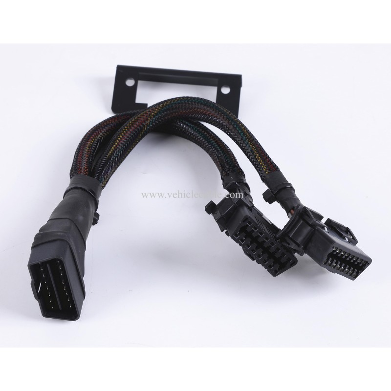 Underdash OBD2 Splitter Y Cable OBDII 1 Male to 2 Female Splitter 20awg Thick Wire 