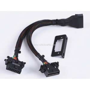 Underdash OBD2 Splitter Y Cable OBDII 1 Male to 2 Female Splitter 20awg Thick Wire 