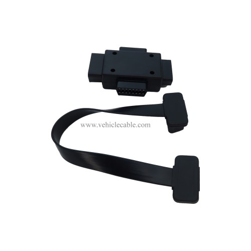 1pcs Cable + 1pcs 1-3 Adapter Ribbon Cable OBD II Male to Female Extension Cable and OBD2 J1962 Male to 3pcs Female Port Adapter