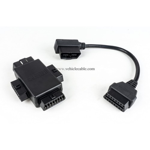 1pcs OBD2 Male to Female Extension Cable 1pcs OBD ii 16Pin J1962 1Male to 3 Female Adapter