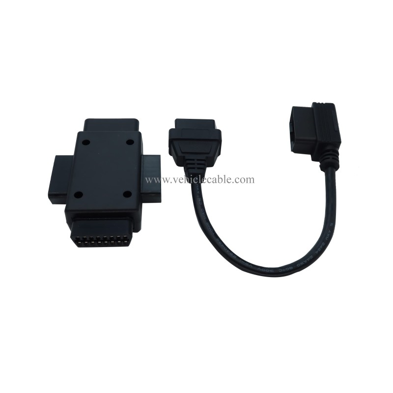 1pcs OBD2 Male to Female Extension Cable 1pcs OBD ii 16Pin J1962 1Male to 3 Female Adapter 